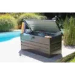 Coffre de jardin en acier galvanisé 600l - gris anthracite