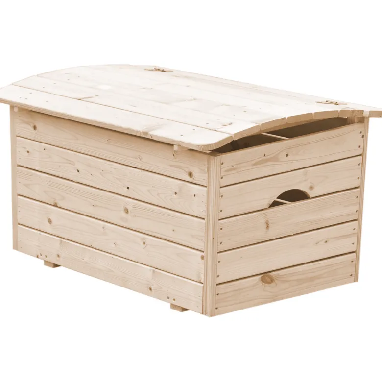 Coffre à jouets en bois pour enfants - 80 x 50 x h47 cm - timbela m034-1