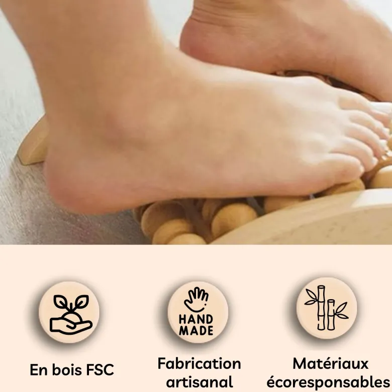 Coffret 4 accessoires de massage en bois