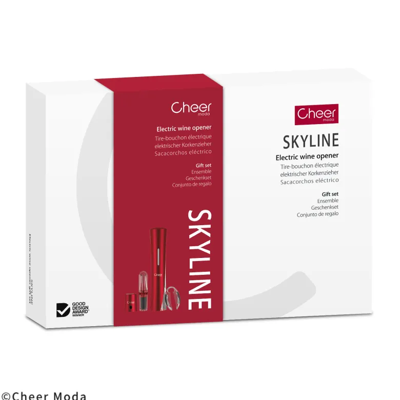 Coffret accessoires vin électrique Rouge