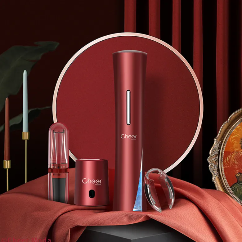 Coffret accessoires vin électrique Rouge