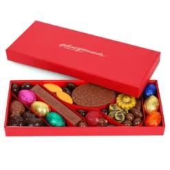 Coffret assortiment de chocolats fritures œufs sardines Joyeuses Pâques
