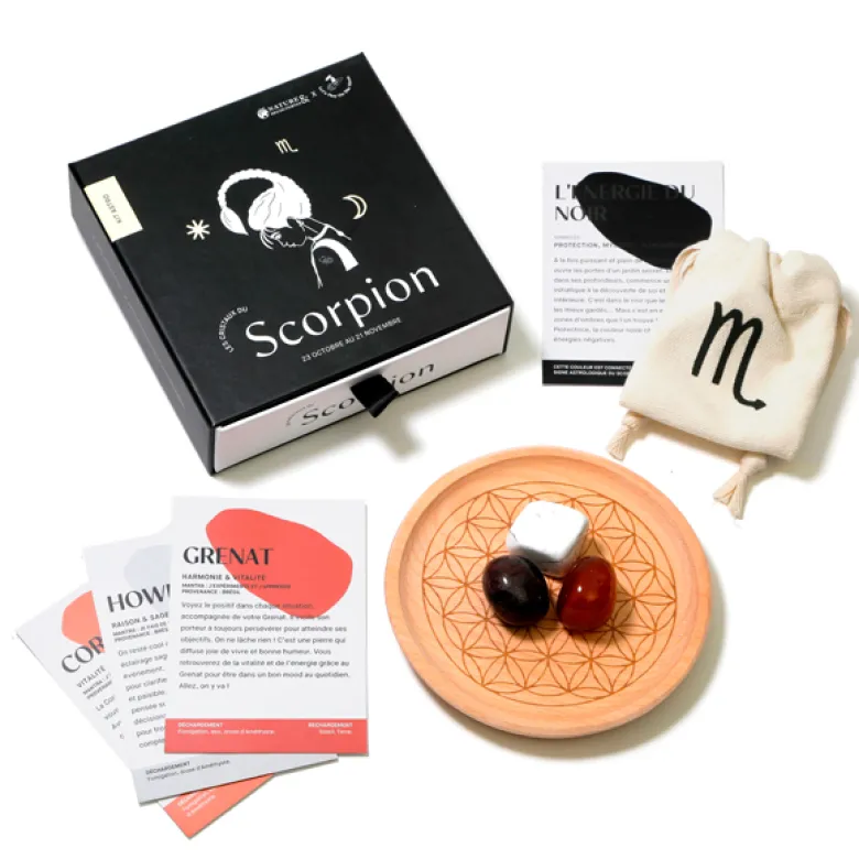 Coffret astro lithothérapie Scorpion