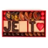 Coffret cadeau assortiment de chocolats noir praliné & gianduja Je t'aime 175g