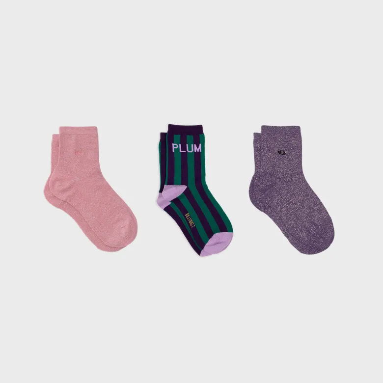 Coffret 3 chaussettes femme vert