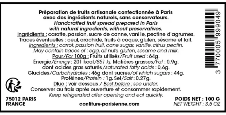 Coffret Confiture Parisienne best 4x100g