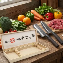 Coffret couteaux de cuisine haut de gamme lames acier japonais