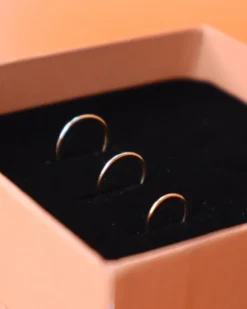 Coffret 3 créoles - or