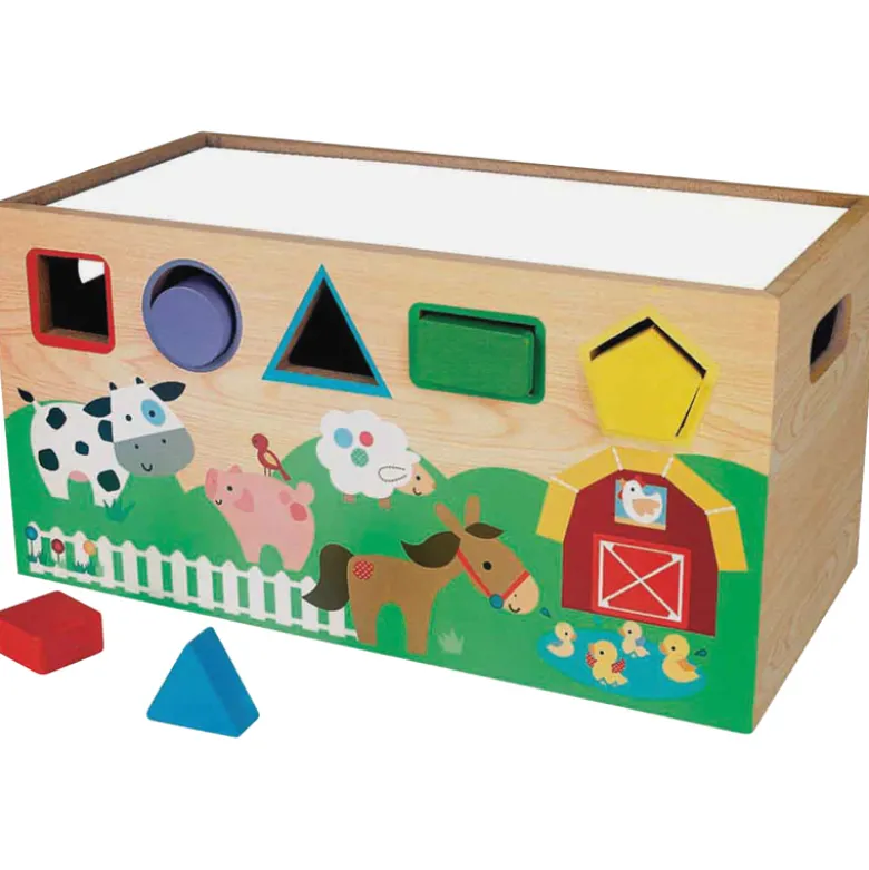 Coffret de rangement 7 en 1 jouets en bois