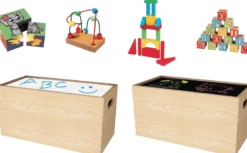 Coffret de rangement 7 en 1 jouets en bois