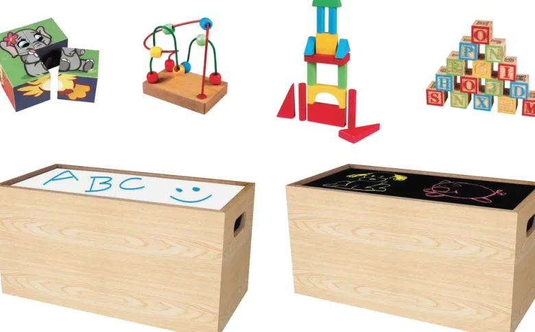 Coffret de rangement 7 en 1 jouets en bois
