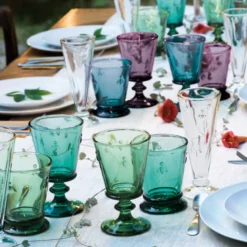 Coffret de 4 verres couleurs, abeille