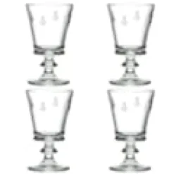 Coffret de 4 verres à eau, abeille
