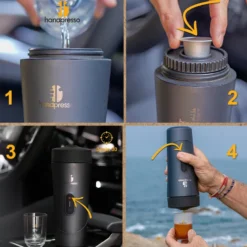 Coffret handpresso auto set cafetiere portable à batterie compatible nespresso