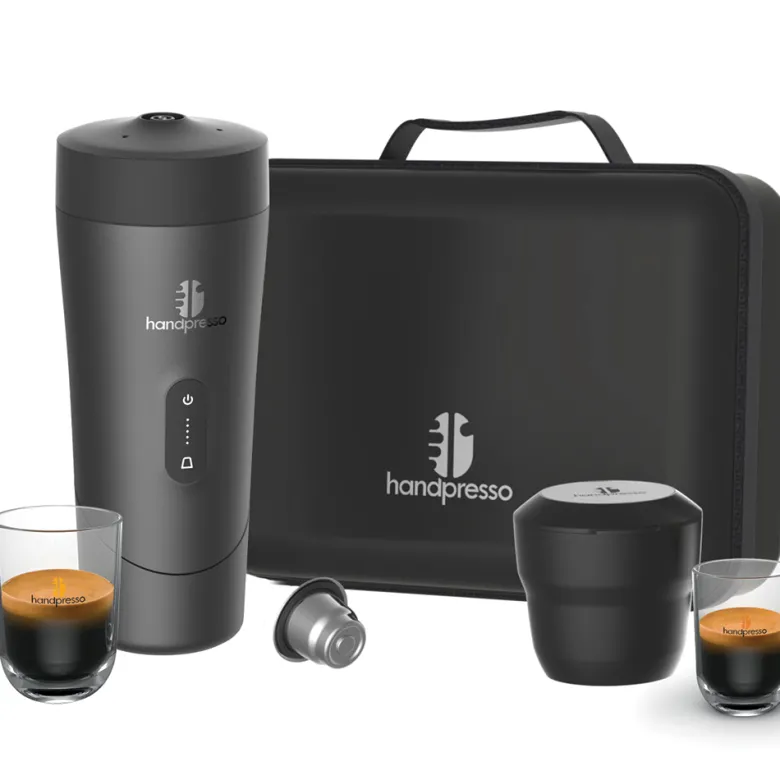 Coffret handpresso auto set cafetiere portable à batterie compatible nespresso