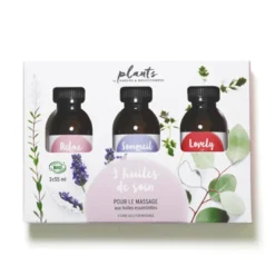 Coffret 3 huiles de massage bio