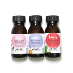 Coffret 3 huiles de massage bio