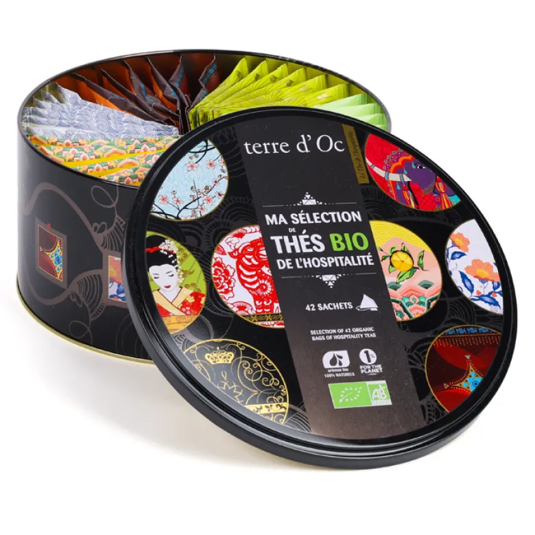 Coffret 42 infusettes Ma sélection thés de l'hospitalité bio terre d'Oc