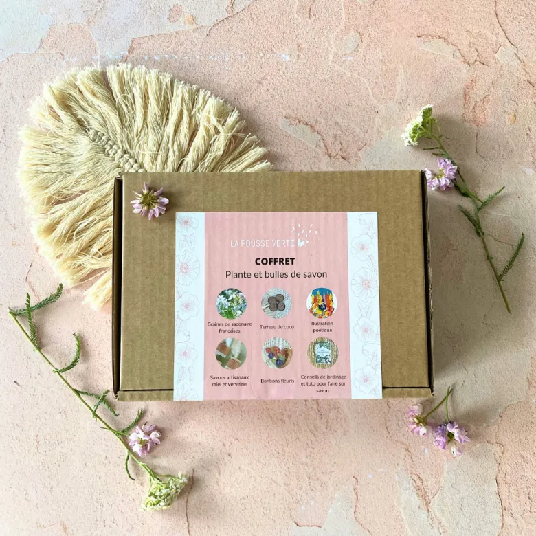 Coffret jardinage diy savon graines