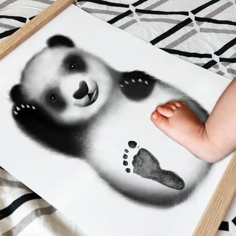 Coffret kit empreintes - affiche panda
