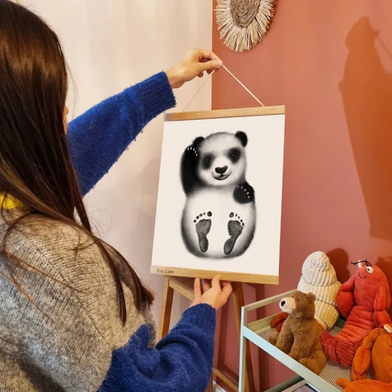 Coffret kit empreintes - affiche panda