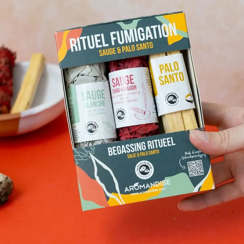 Coffret mon rituel fumigation - sauge et palo alto