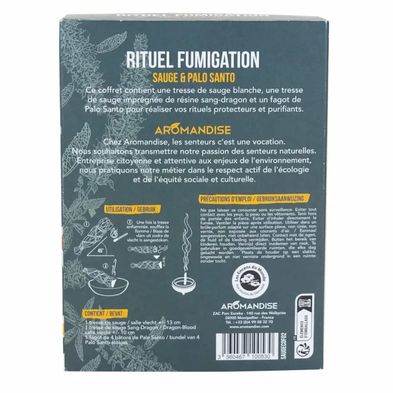 Coffret mon rituel fumigation - sauge et palo alto
