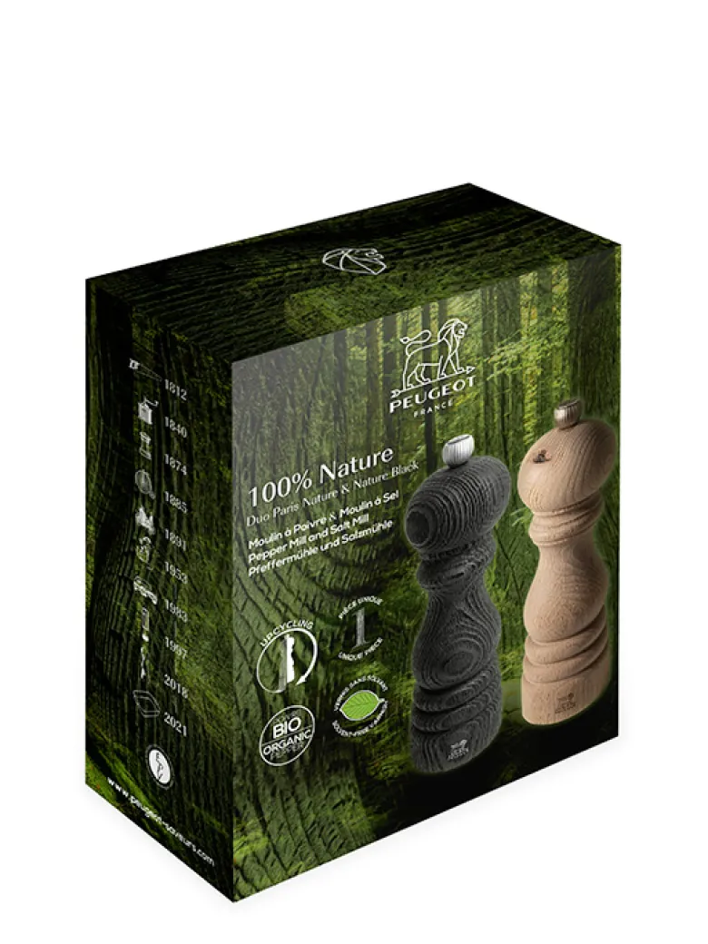 Coffret moulin à poivre et sel en bois