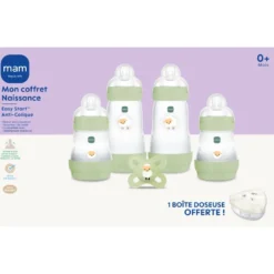 Coffret naissance nature (4 biberons+1 sucette+1 boîte doseuse)