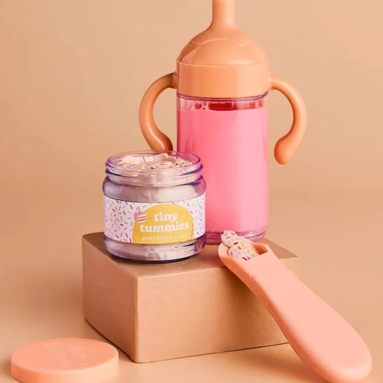 Coffret repas petit pot et biberon magiques pour poupée anniversaire