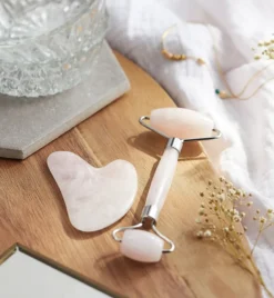 Coffret roll on et Gua Sha quartz rose