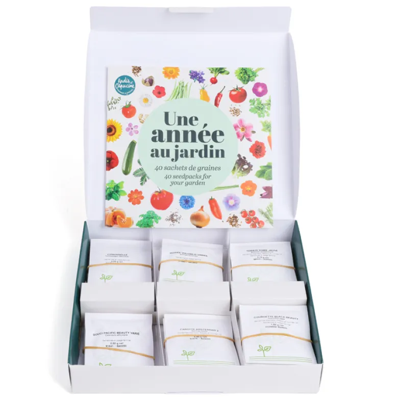 Coffret 40 sachets de graines reproductibles pour les jardiniers