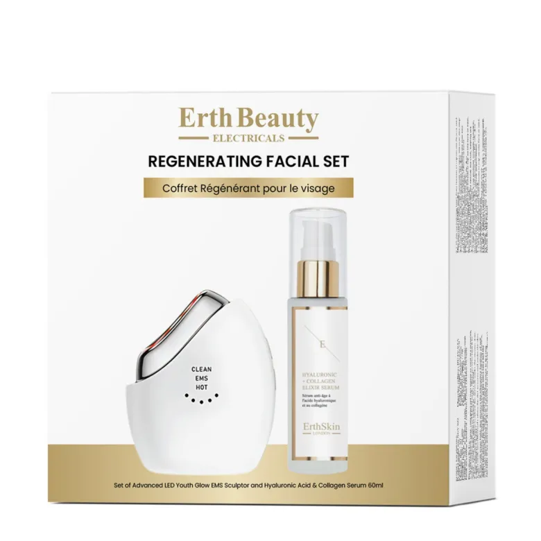 Coffret soin visage régénérant (led youth glow ems sculptor + sérum ha)