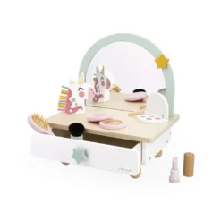 Coiffeuse de table en bois licorne