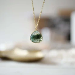 Collier agate mousse justine