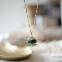 Collier agate mousse justine