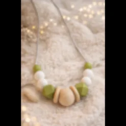 Collier allaitement vert naturel