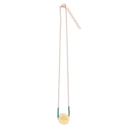 Collier arbre de vie en acier inoxydable doré et perles Miyuki