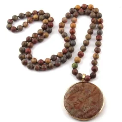 Collier bohème en jaspe