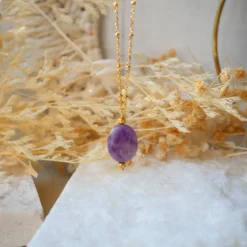 Collier chamunda amethyste