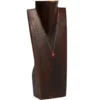 Collier cornaline ex-voto en acier inoxydable