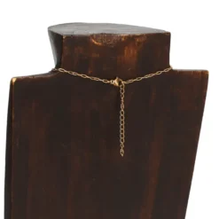 Collier cornaline ex-voto en acier inoxydable