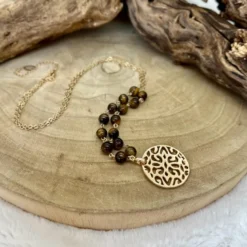 Collier de protection en oeil de tigre
