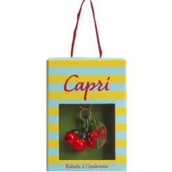 Collier Dolce Vita en acier inoxydable doré et fruits en verre Cerises