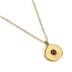 Collier du zodiaque acier doré et strass en verre collection Aura Bélier
