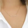Collier fin et perles de quartz rose