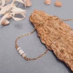 Collier fin mini rêve mariage blanc