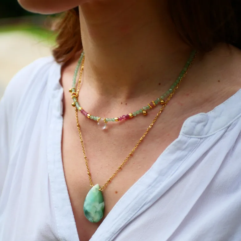 Collier kshitij hemimorphite
