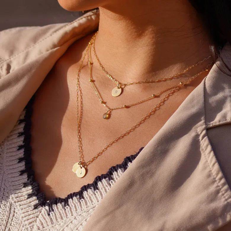 Collier long médaille