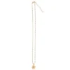Collier Lucky en acier inoxydable doré trèfle et verre